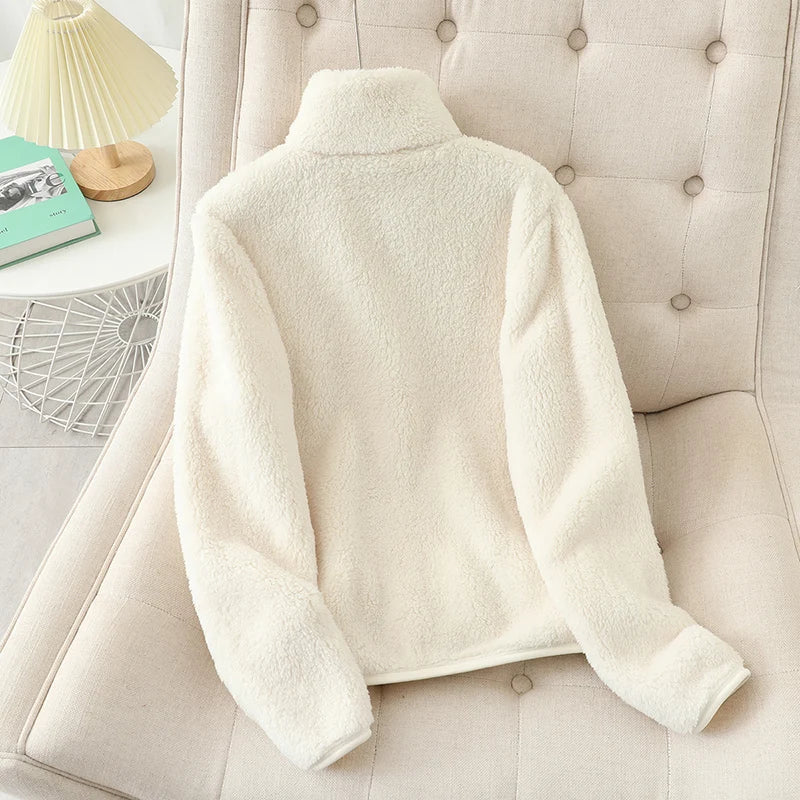 Women Plush Zip-Up Fleece Jacket | Xyla
