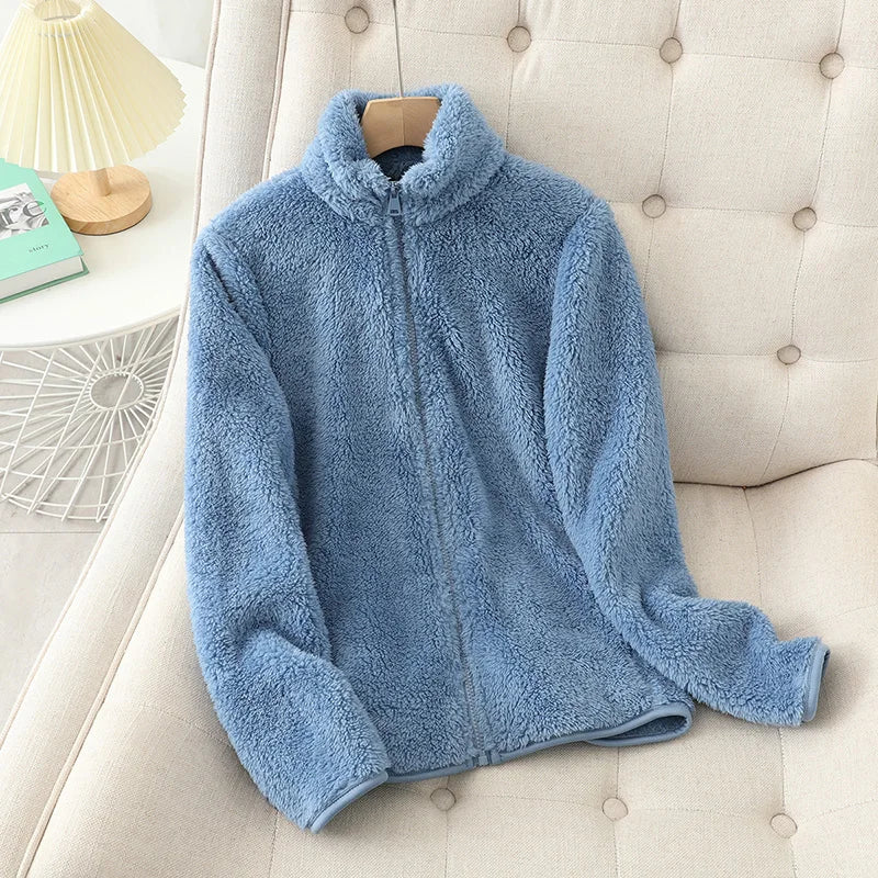 Women Plush Zip-Up Fleece Jacket | Xyla