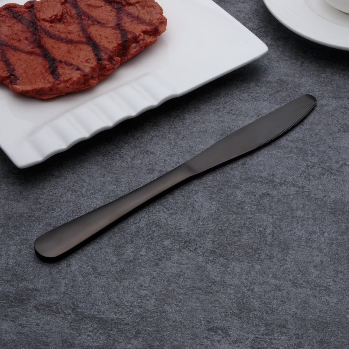 Matte Black Stainless Steel Cutlery Set – 30 or 60 Pieces