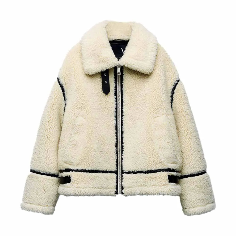 Women Oversized Sherpa Jacket | Sophia