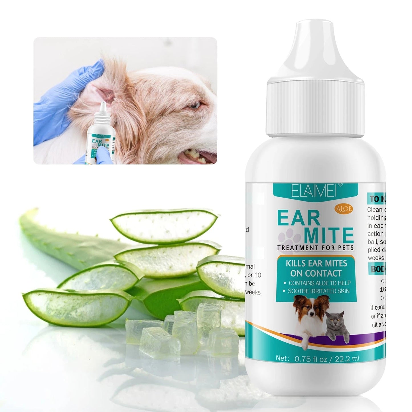 Pet Ear Cleaner Natural Treatment for Dogs and Cats | WagMites-2