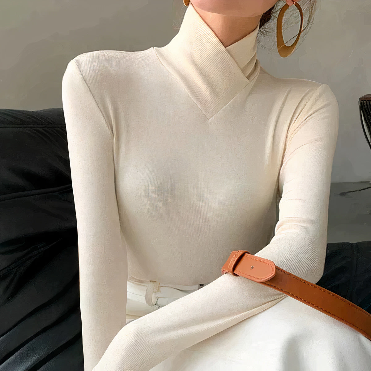 Women Slim-Fit Long-Sleeve Turtleneck | Emma