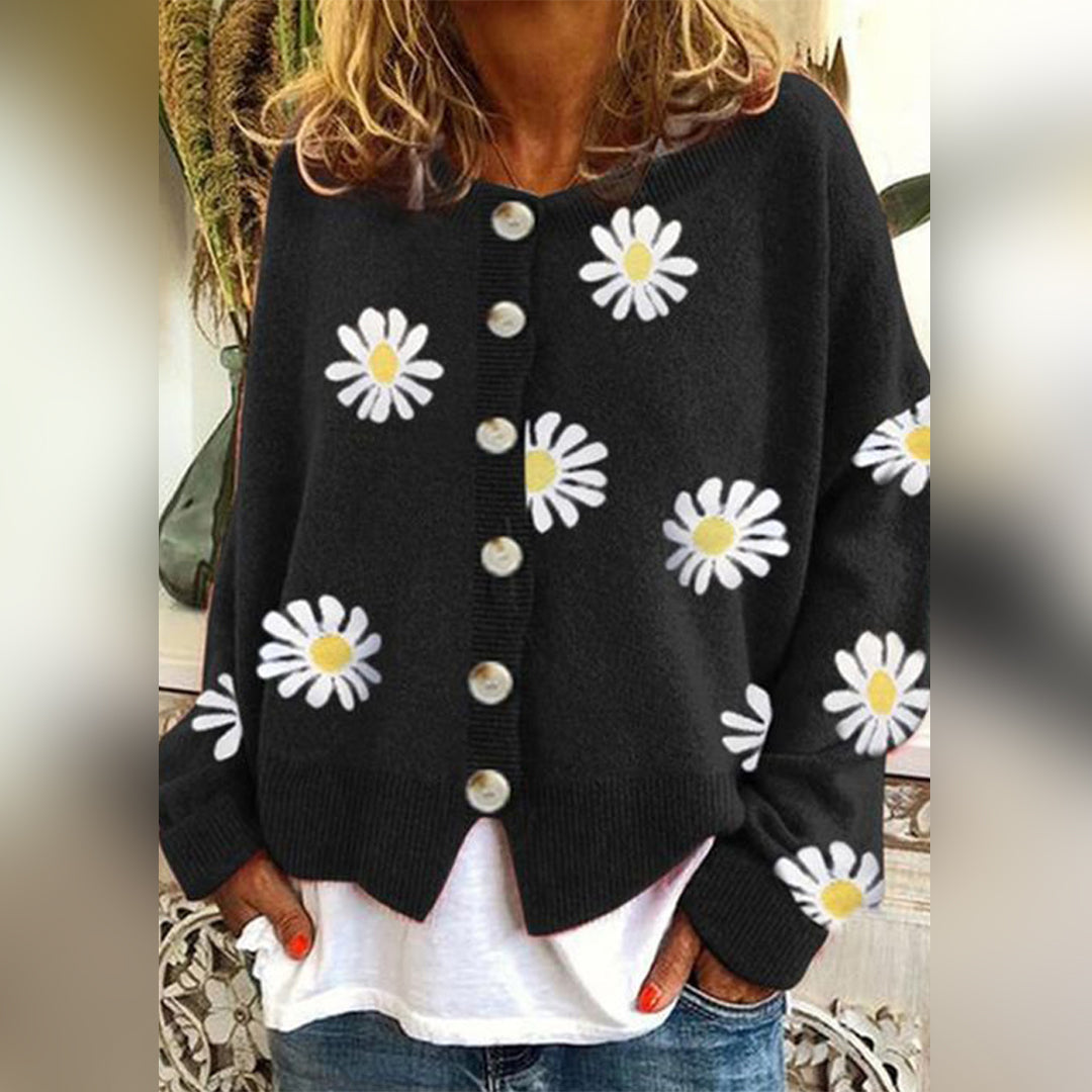 Women Daisy Knit Cardigan | Clara