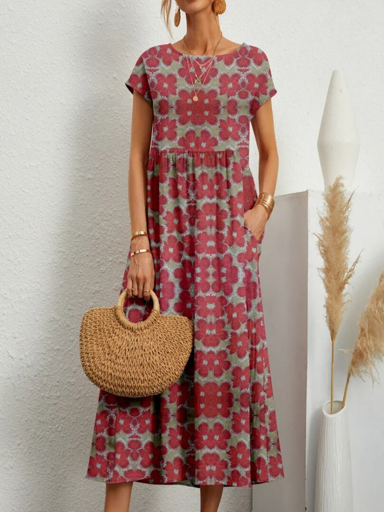 Women's elegant long floral dress for summer | Ozelle