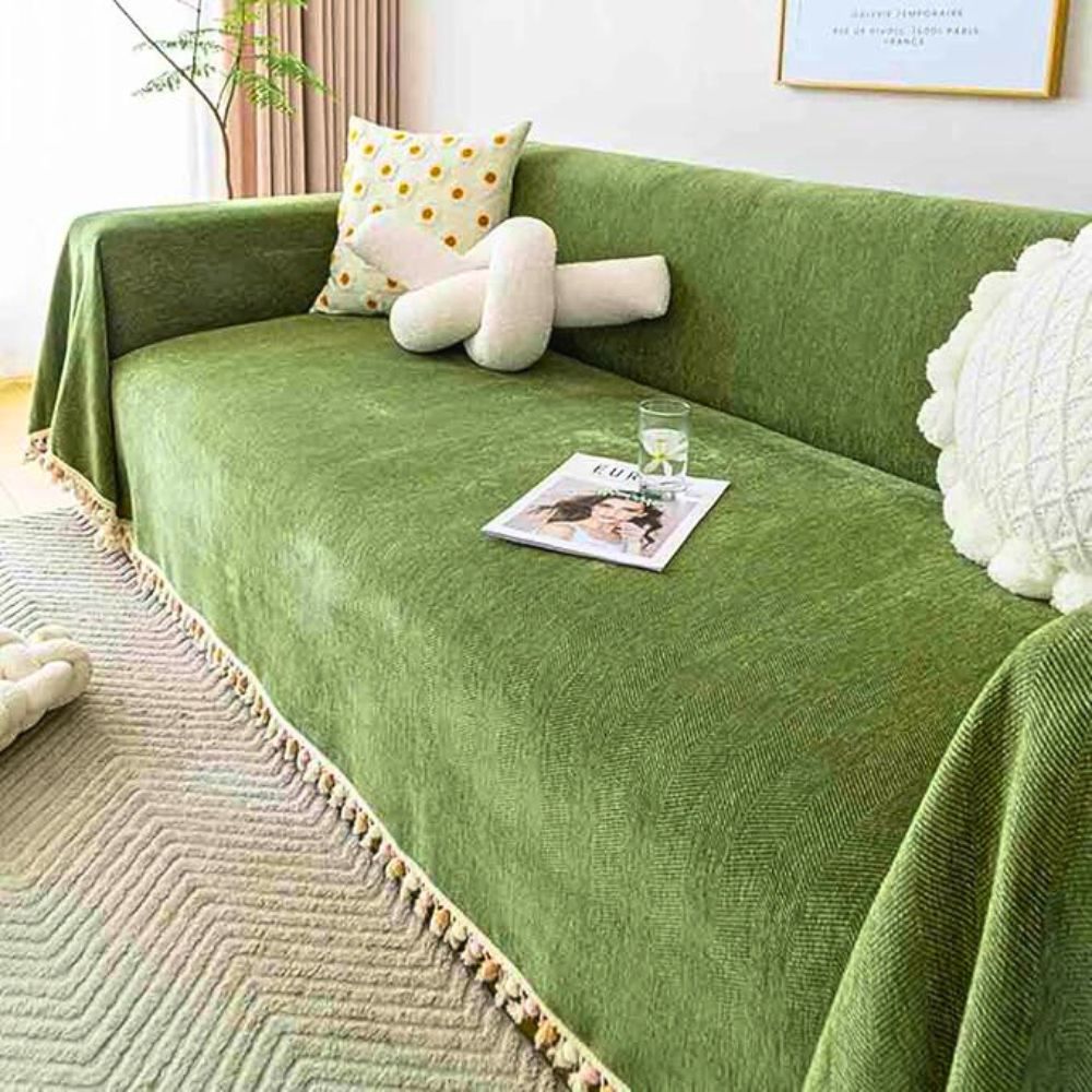 Variant image for Sofa Cover Beige Chenille | Elegance Master-5