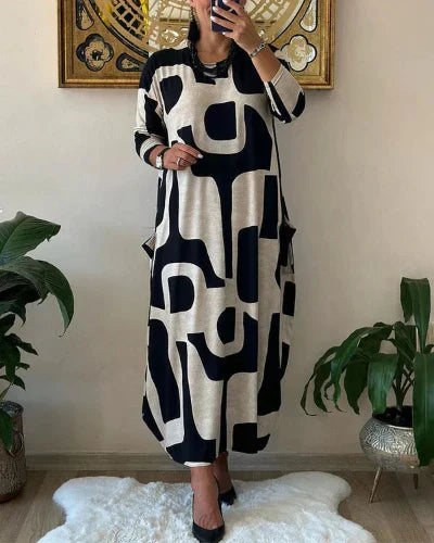Variant image for Women Maxi Dress Multi-Print Polyester | Giana-1