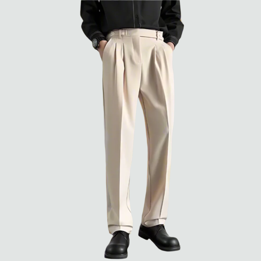 Men Casual Pants Black Cotton | Italian Style-2