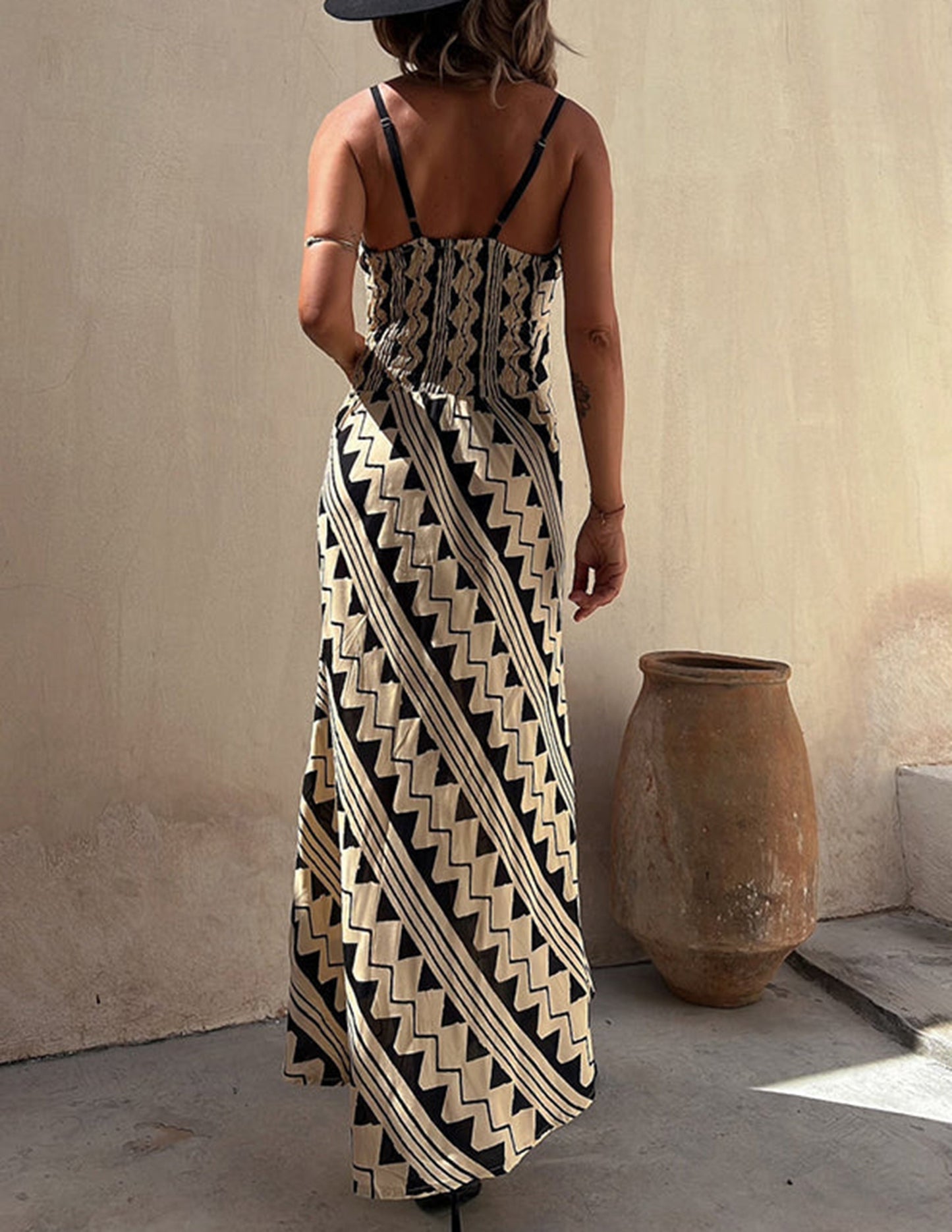 Women Midi Dress Satin Ethnic Print | Cory-2