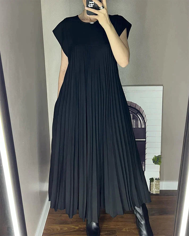 Women Elegant Pleated Maxi Dress | Amara