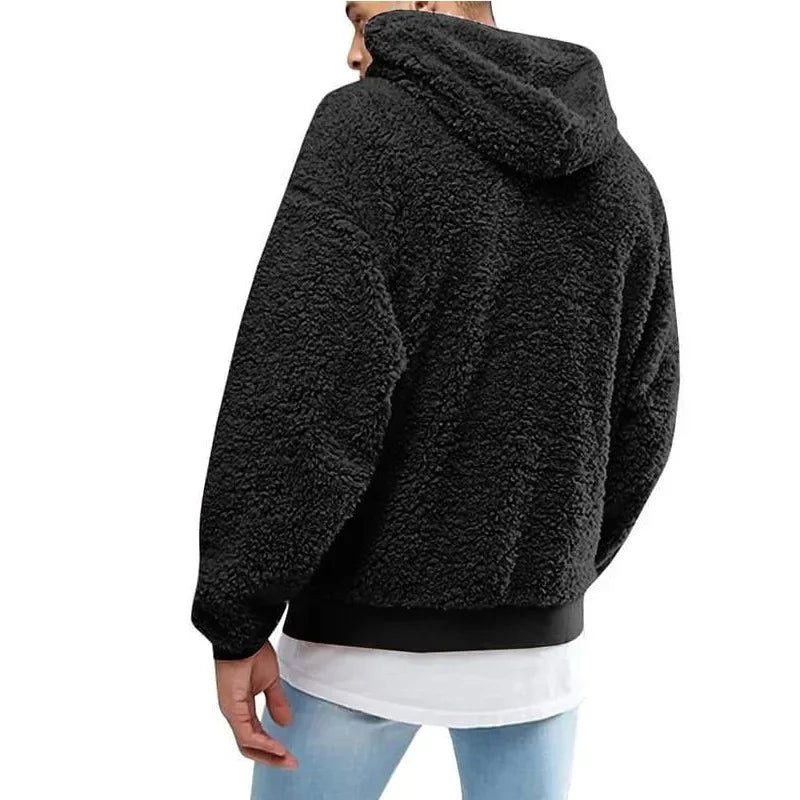 Men Teddy Fleece Pullover Hoodie | Emman