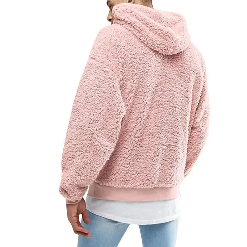 Men Teddy Fleece Pullover Hoodie | Emman