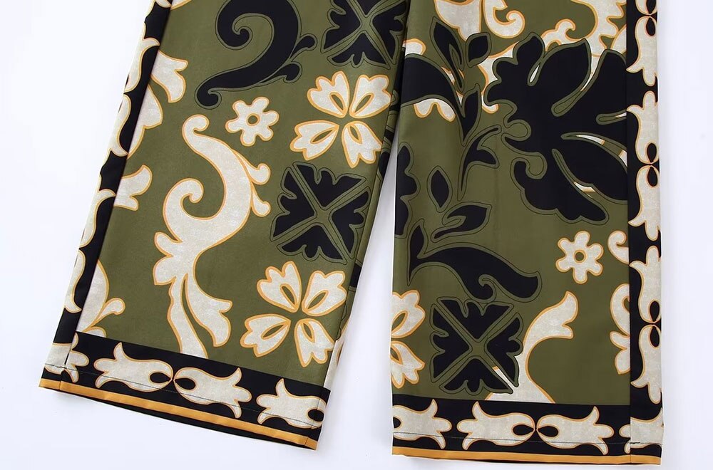 Women Bohemian Printed Wide-Leg Pants | Marlene