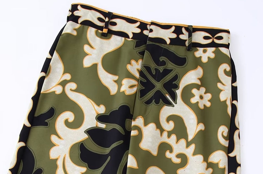 Women Bohemian Printed Wide-Leg Pants | Marlene