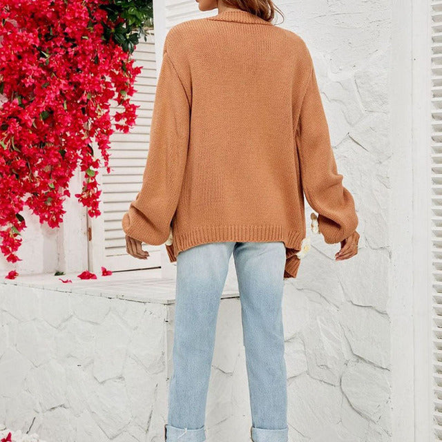 Women 3D Floral Oversized Knit Cardigan | Dylanne