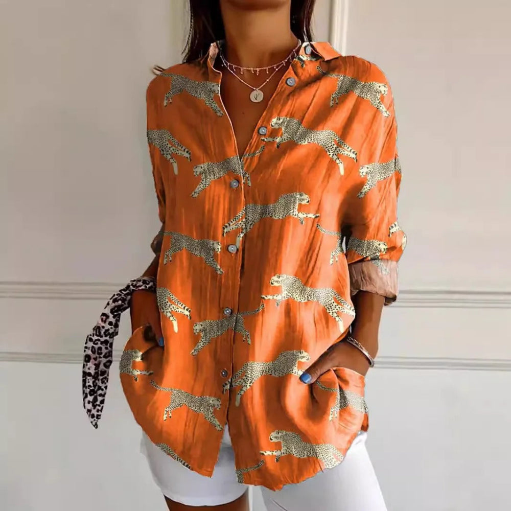 Floral printed summer blouse for women | Nuria