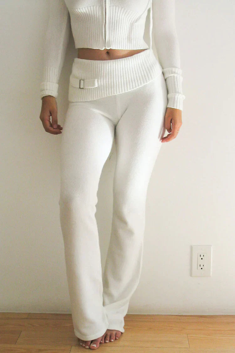 Women Training Suit Grey Knitted | Delilah-4
