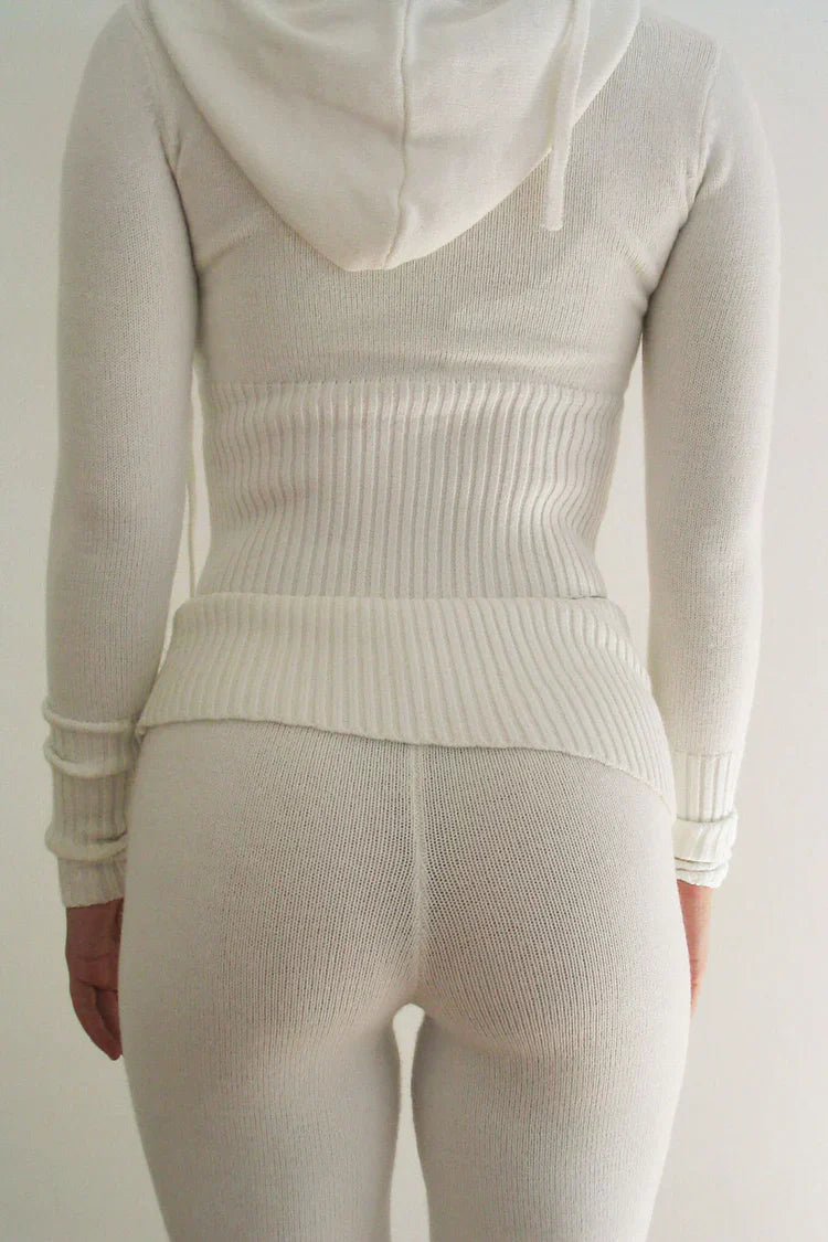 Women Training Suit Grey Knitted | Delilah-3