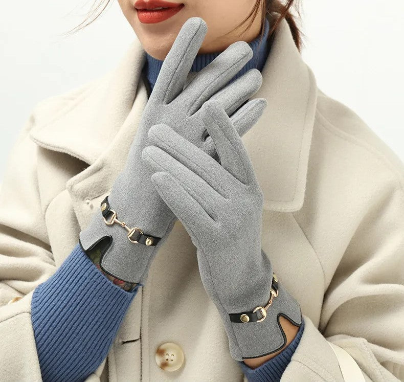 Women Elegant Chain-Detail Gloves | Mila