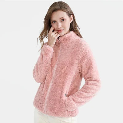 Women Plush Zip-Up Fleece Jacket | Xyla