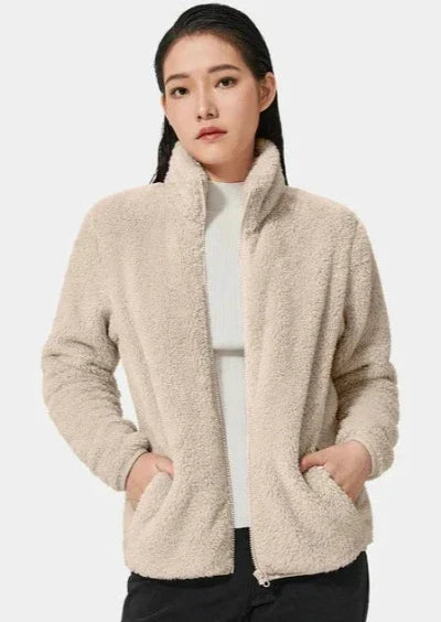 Women Plush Zip-Up Fleece Jacket | Xyla
