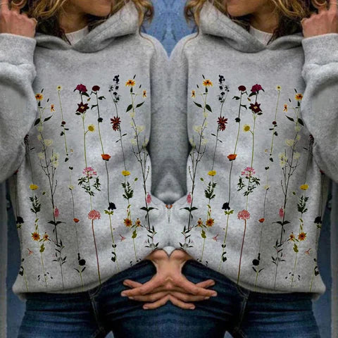 Women Hoodie Multicolor Cotton | Dorthe-2