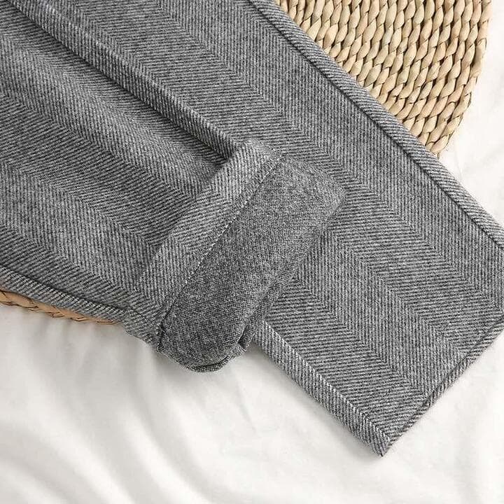 Variant image for Women Pleated Pants Black Herringbone | Lea-13