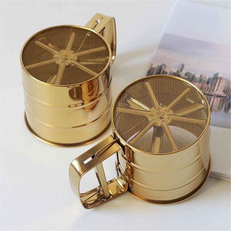 Stainless Steel Flour Sifter – Manual Crank Design