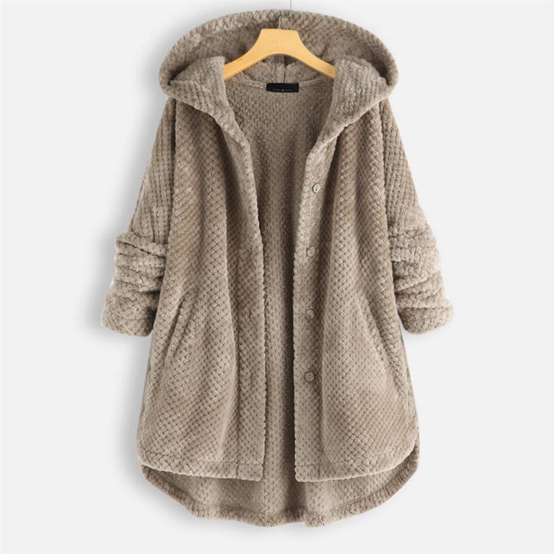 Women Cozy Hooded Button-Up Cardigan | Evelyn