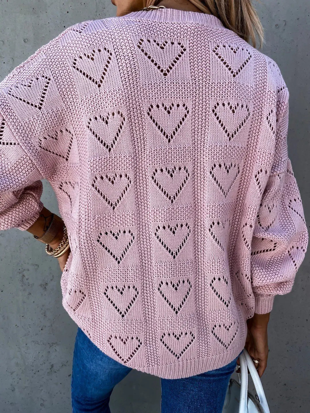 Women Heart Knit Sweater | Naomi