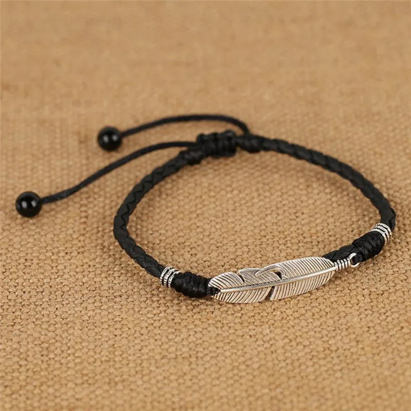 Men's Anklet Black Rope Adjustable | Ocean Breeze-5