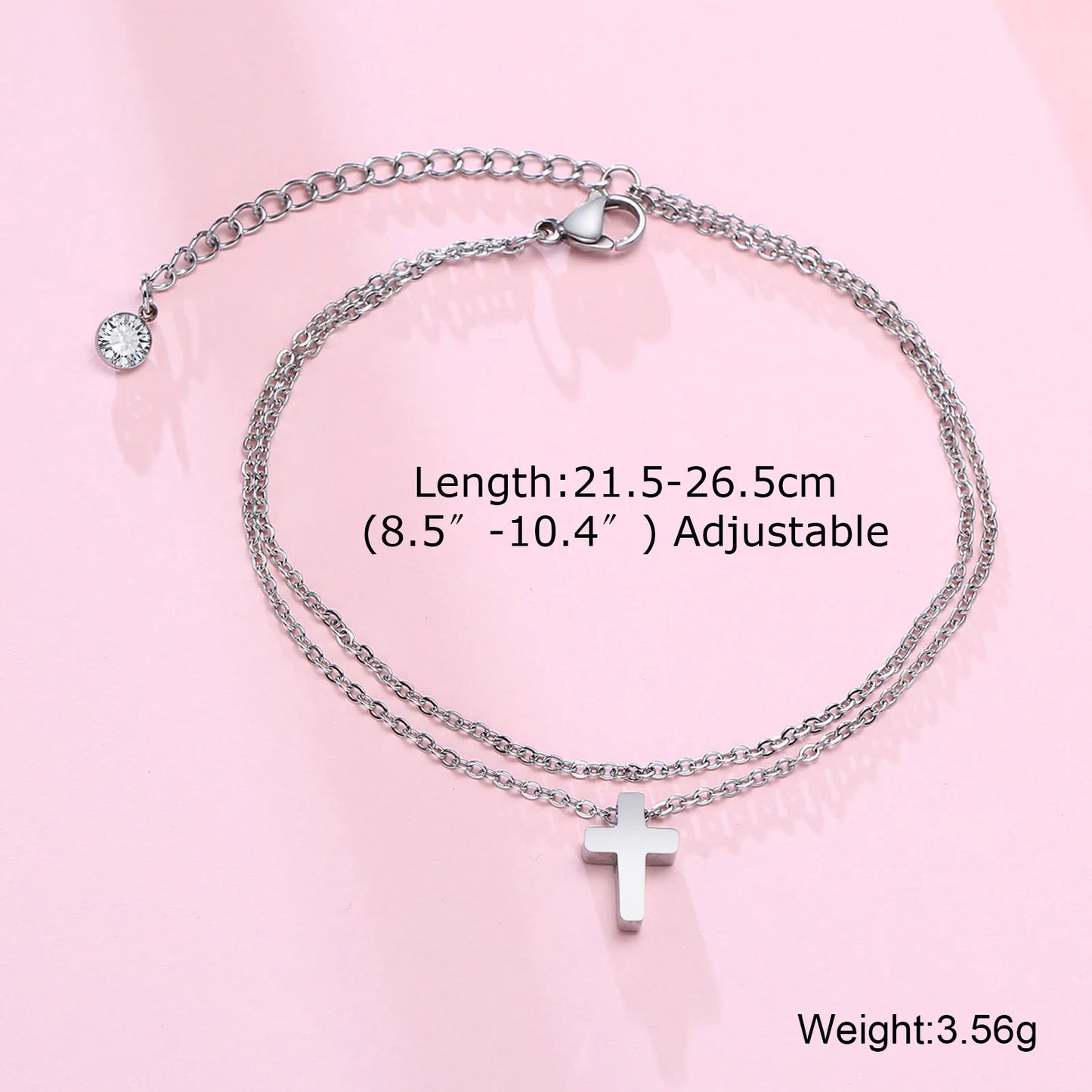 Variant image for Unisex Figaro Chain Anklet Adjustable Stainless Steel | Elegant Design-3