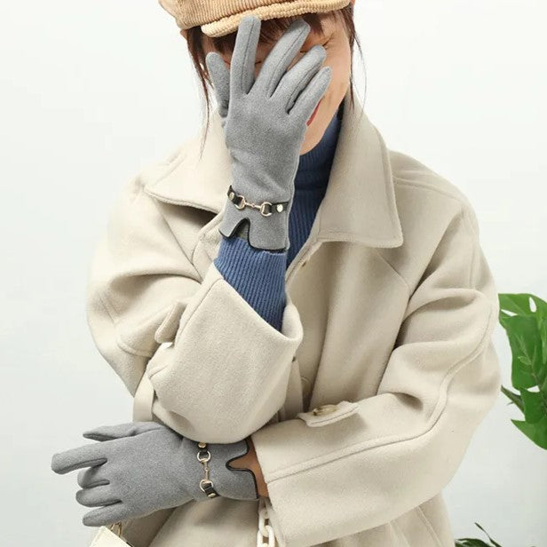 Women Elegant Chain-Detail Gloves | Mila