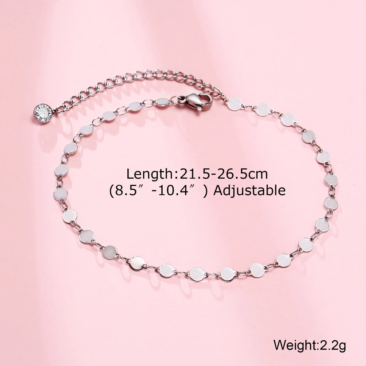 Variant image for Unisex Figaro Chain Anklet Adjustable Stainless Steel | Elegant Design-9