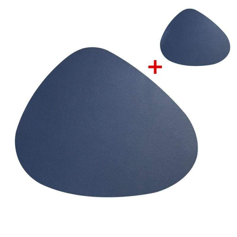 Variant image for Home Placemat Set Gray PU Leather | Emilie-4