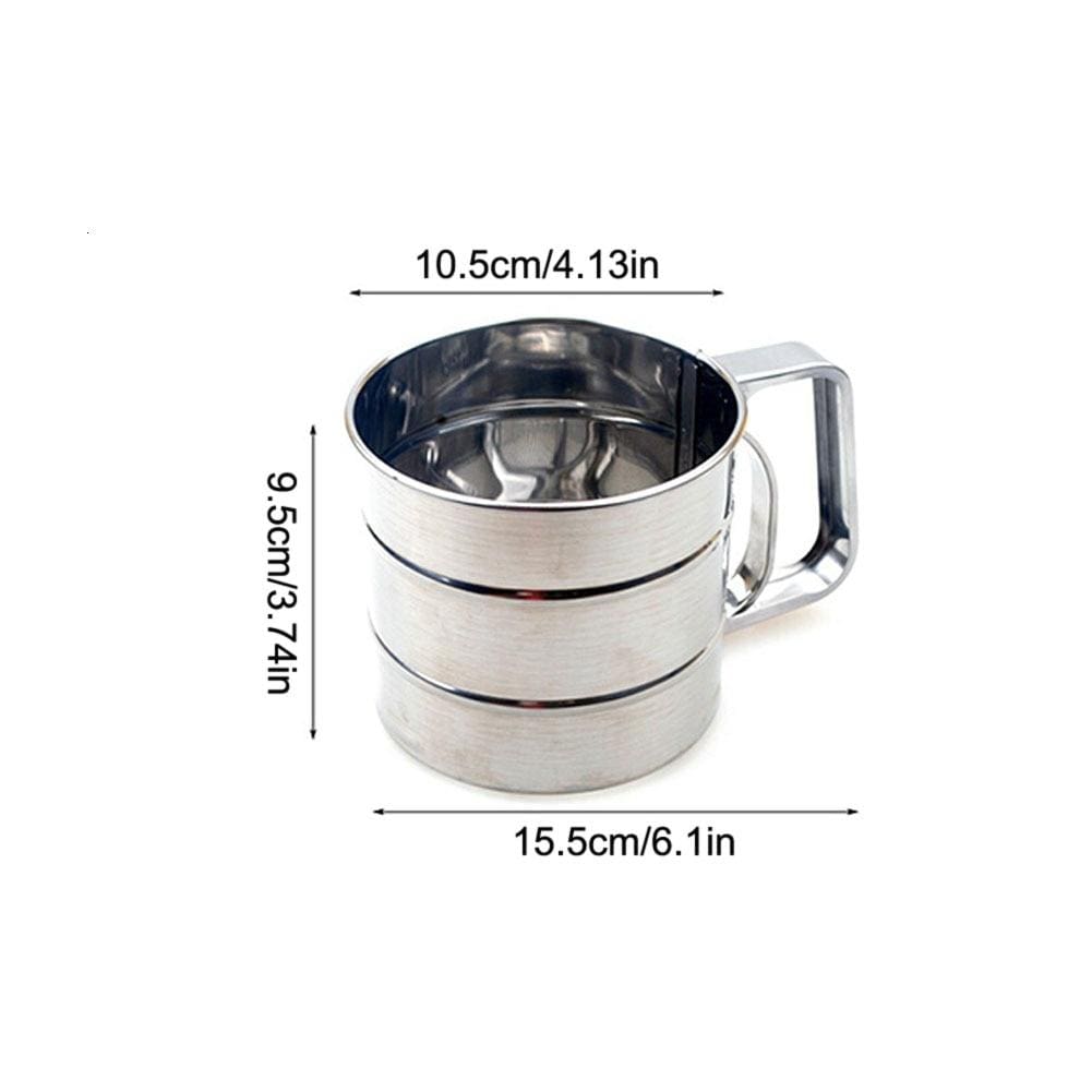 Variant image for Stainless Steel Sifter Silver Kitchen Tool | Culinary Master-2
