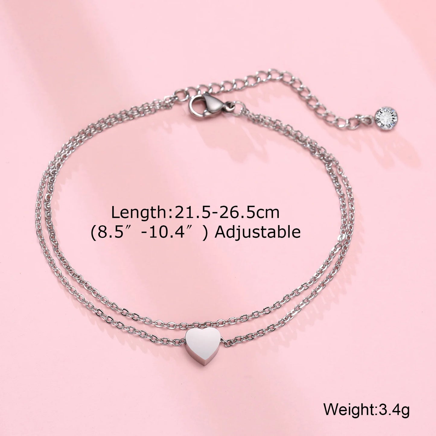 Variant image for Unisex Figaro Chain Anklet Adjustable Stainless Steel | Elegant Design-1
