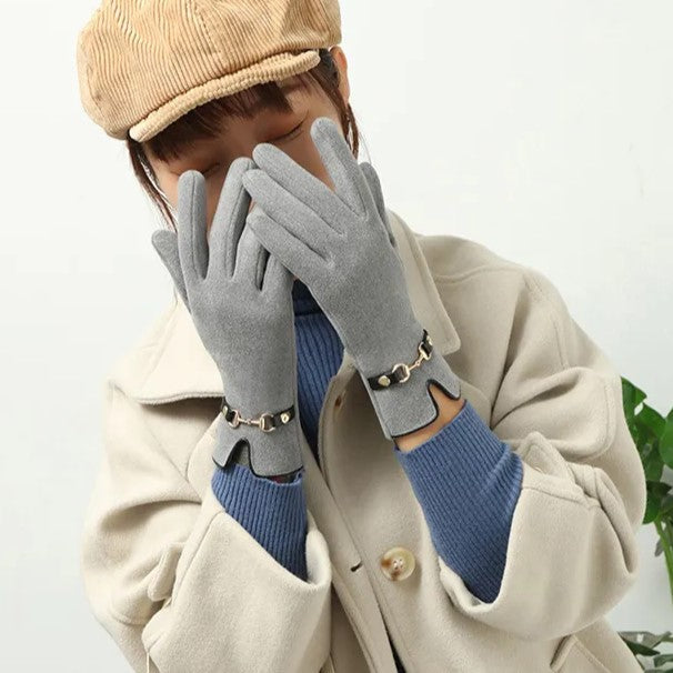 Women Elegant Chain-Detail Gloves | Mila