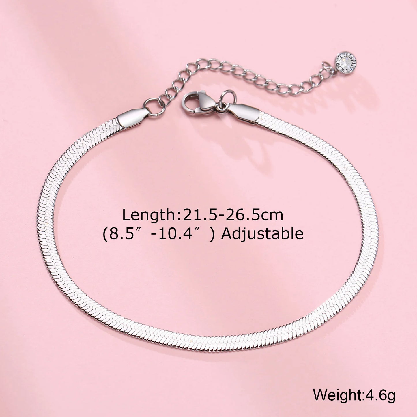 Variant image for Unisex Figaro Chain Anklet Adjustable Stainless Steel | Elegant Design-4