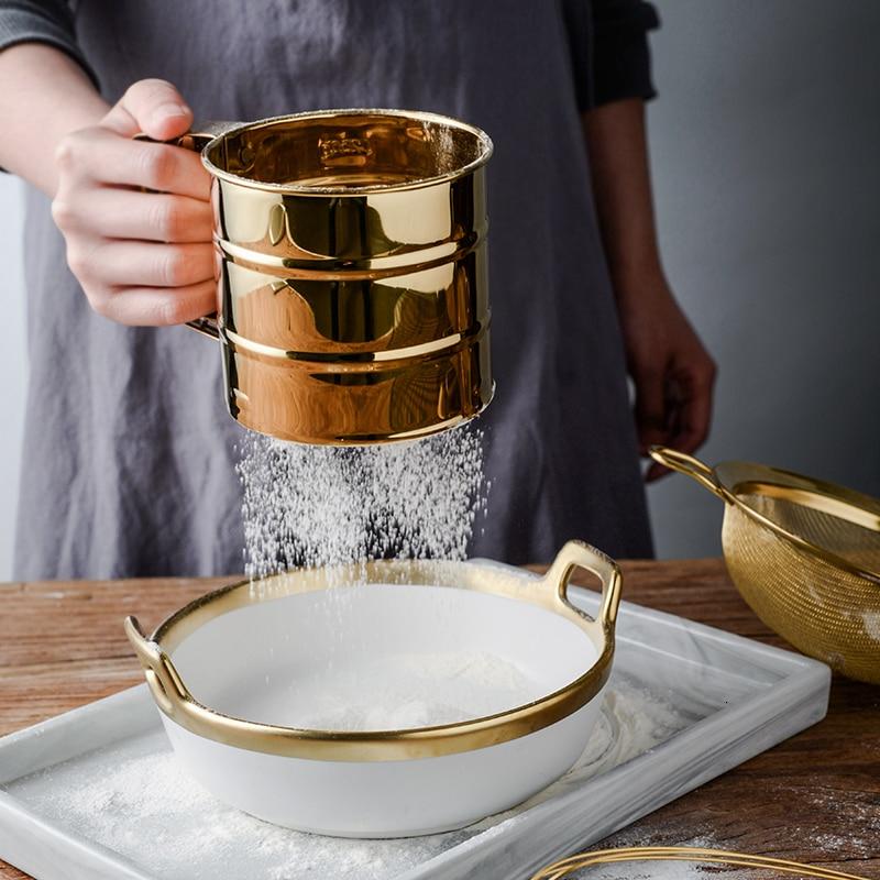Stainless Steel Flour Sifter – Manual Crank Design