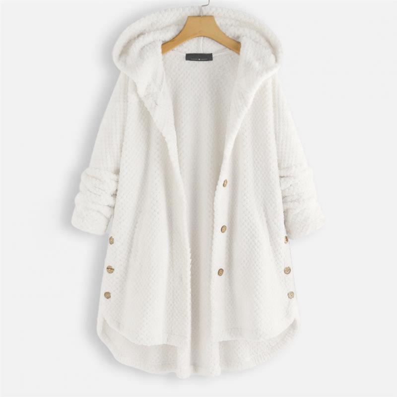 Women Cozy Hooded Button-Up Cardigan | Evelyn