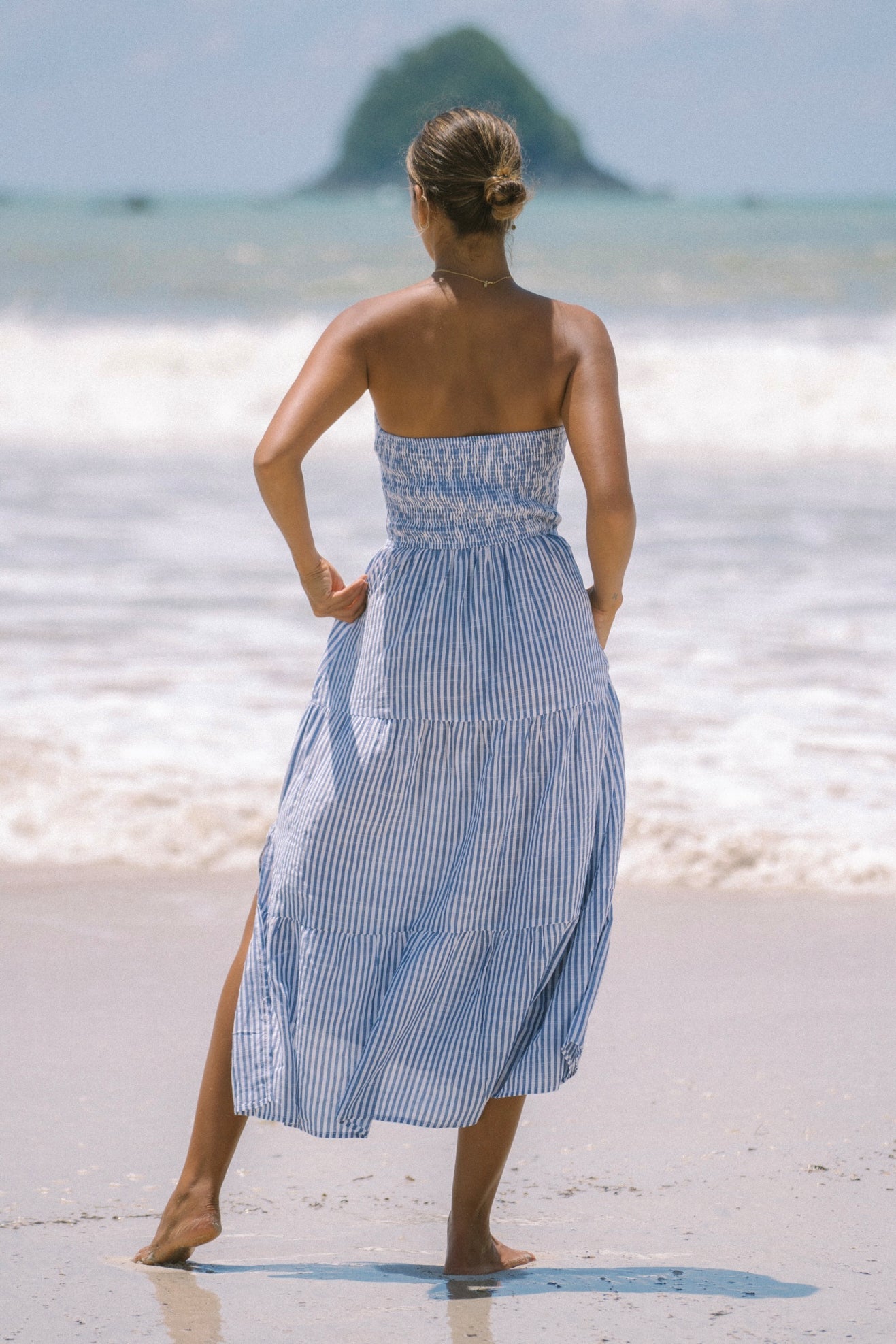 Women Breezy Striped Midi Dress | Calypso
