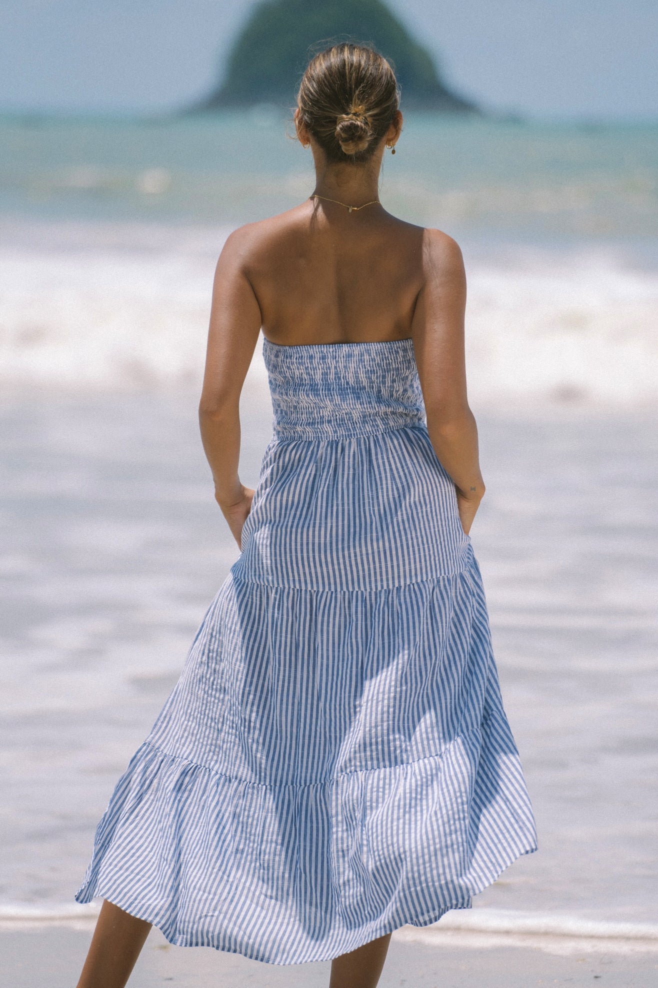 Women Breezy Striped Midi Dress | Calypso