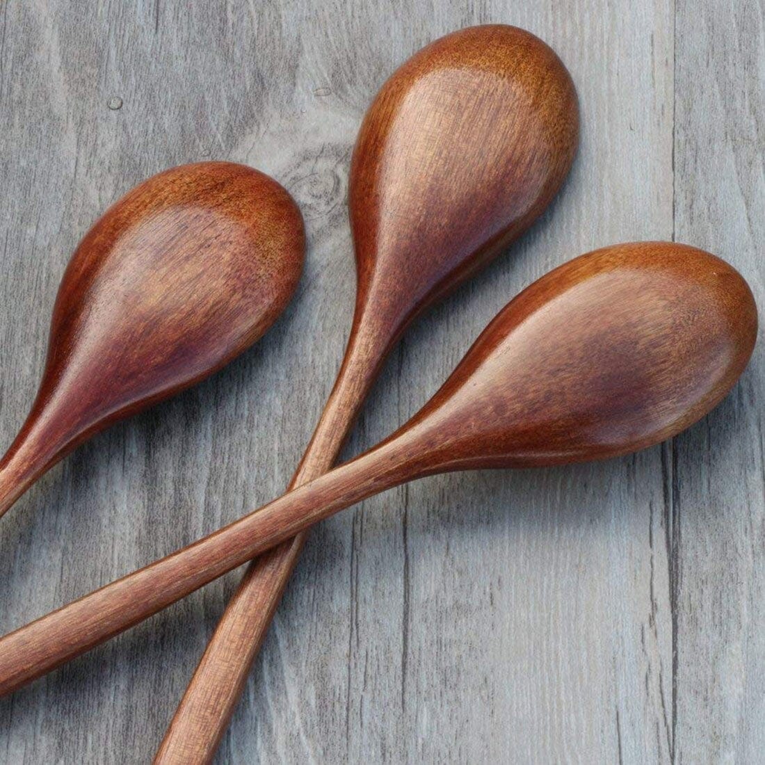 6-Piece Wooden Soup Spoon Set – Nanmu Wood