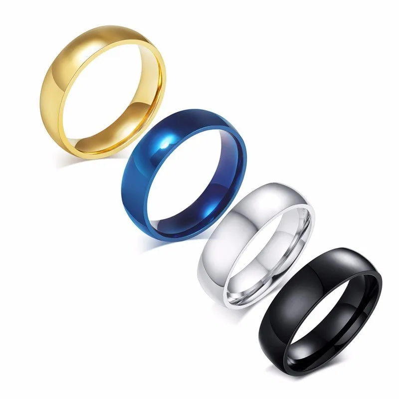 Unisex Classic Gold Band Engagement Ring | Elowen