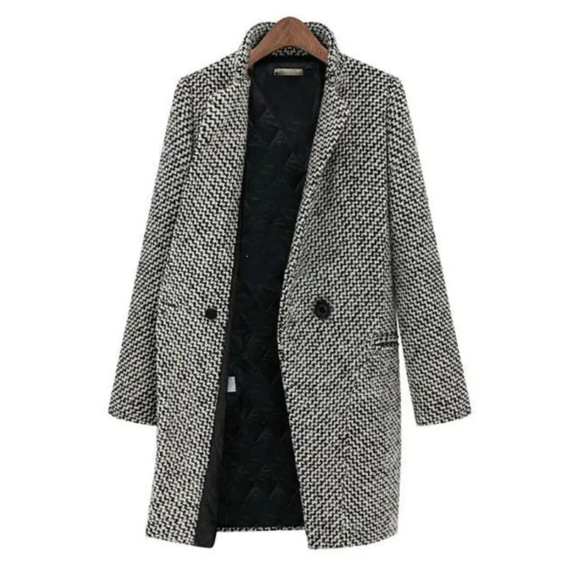 Women Wool Coat Black | Elegant Design-2