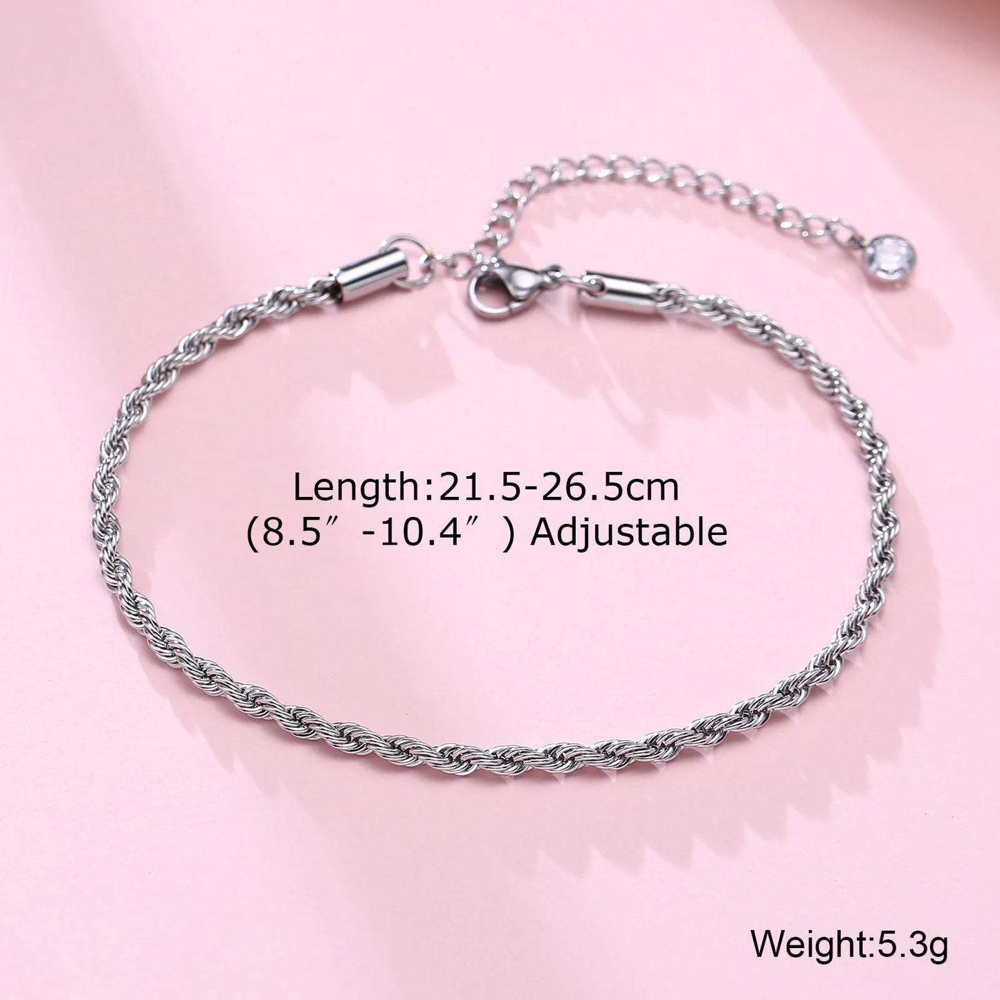 Variant image for Unisex Figaro Chain Anklet Adjustable Stainless Steel | Elegant Design-6