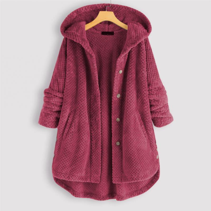 Women Cozy Hooded Button-Up Cardigan | Evelyn