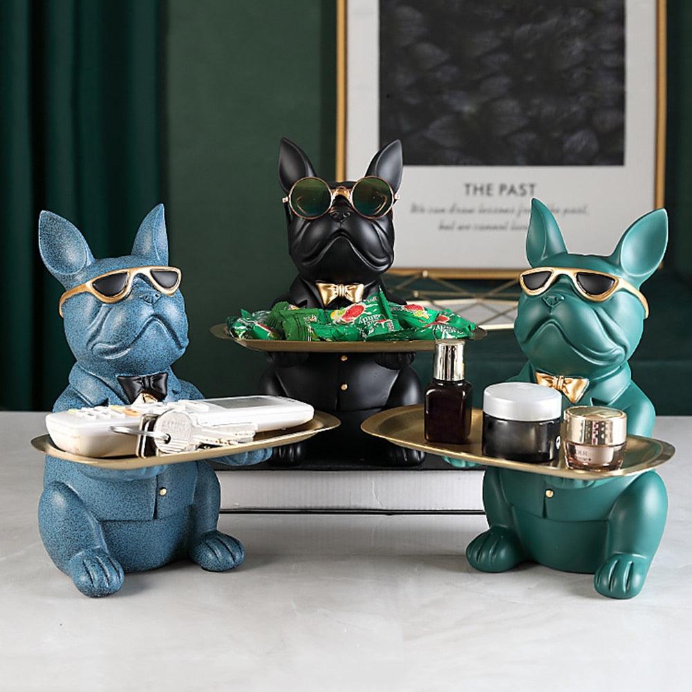 Home Decor Bulldog Object Holder Resin | Charming Organizer 3