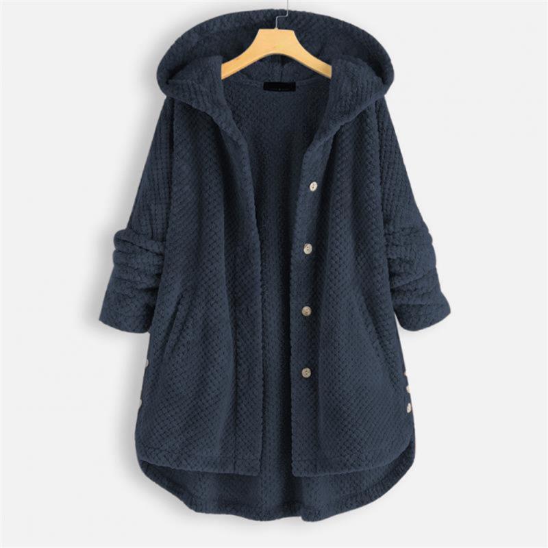 Women Cozy Hooded Button-Up Cardigan | Evelyn