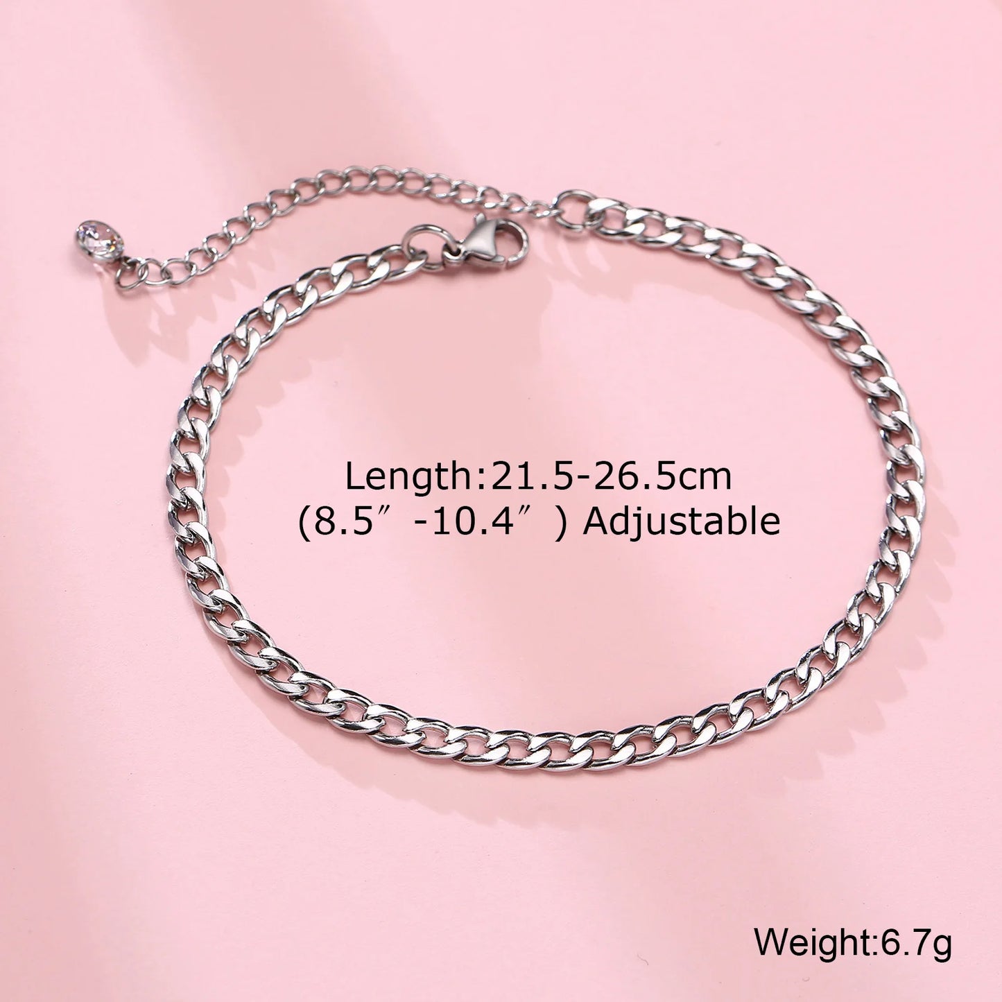 Variant image for Unisex Figaro Chain Anklet Adjustable Stainless Steel | Elegant Design-5